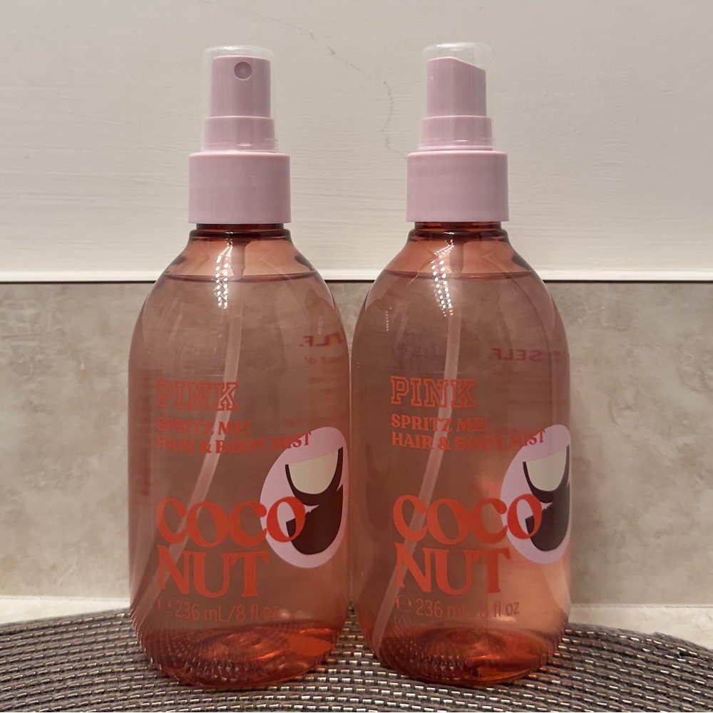 NEW PINK Victoria’s Secret Coconut Hair & Body Mist Set